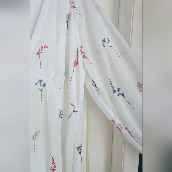 ASOS Floral White Maxi Dress Size 20 - Picture 5 of 7